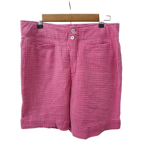 Soft Suroundings Pink Shorts w/Pockets Elastic Waist Made in India S - Picture 1 of 13